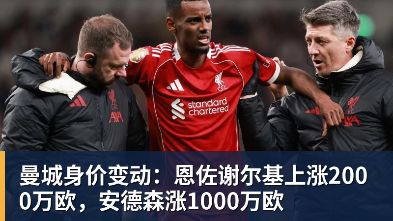 九游体育曼城身价变动:恩佐谢尔基上涨2000万欧,安德森涨1000万欧